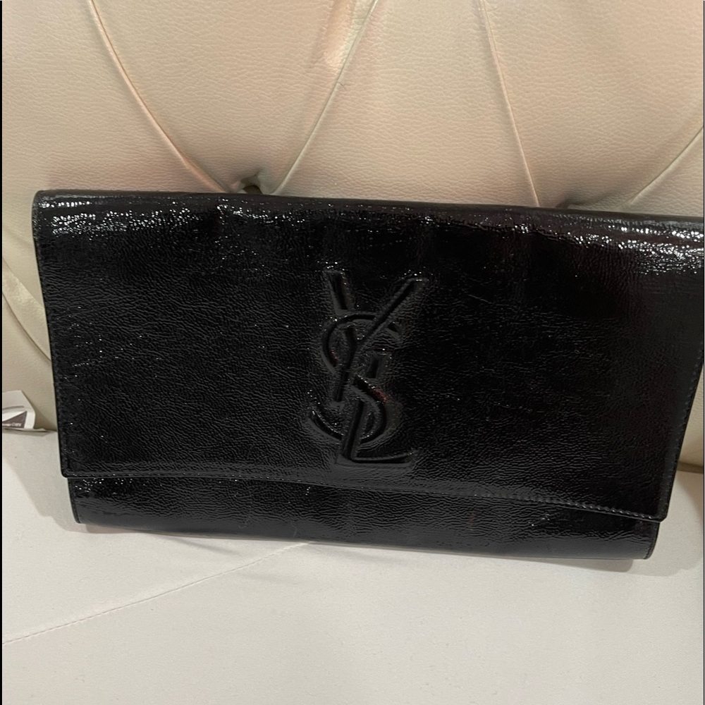 Yves Saint Laurent Belle de Jour Clutch Patent Leather